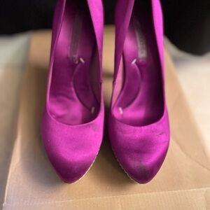 BCBGMaxAzria Purple Satin Pumps